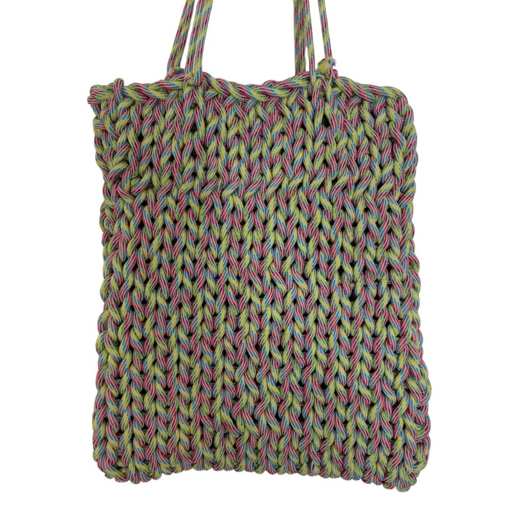 Urban Outfitters UO Zoya Rope Tote Bag Purse Blush Crochet - Picture 5 of 12